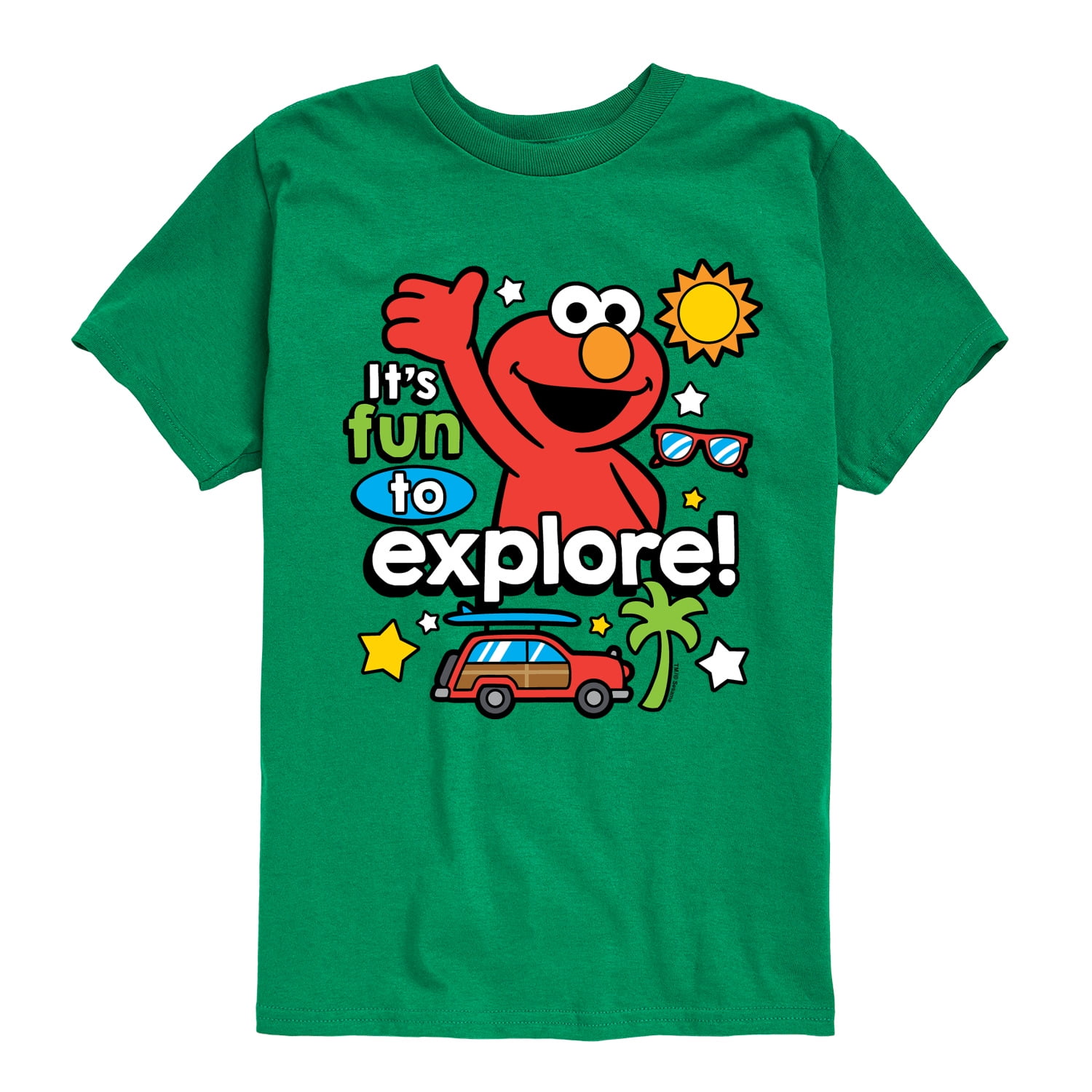 Sesame Street - Elmo Fun To Explore - Toddler and Youth Short Sleeve ...