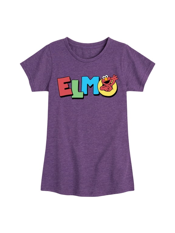 - Elmo Girls' Fitted Short Sleeve Graphic T-Shirt