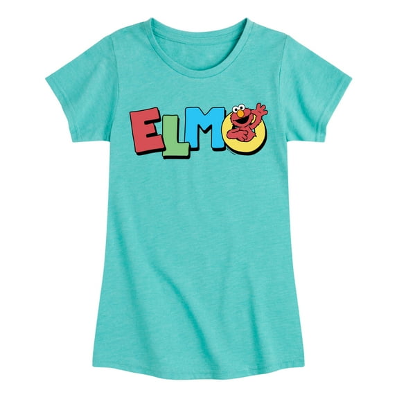 Sesame Street - Elmo - Girls Fitted Short Sleeve Graphic T-Shirt