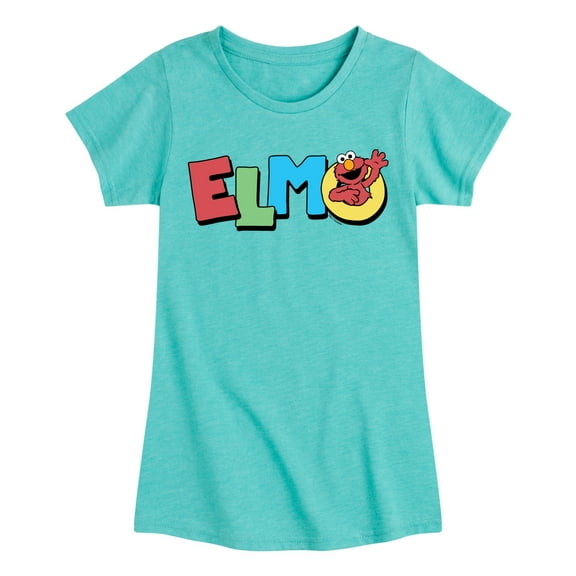 Sesame Street - Elmo - Girls Fitted Short Sleeve Graphic T-Shirt