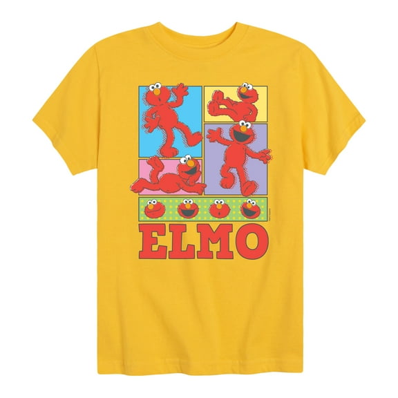 Sesame Street - Elmo Grid - Toddler and Youth Short Sleeve Graphic T-Shirt