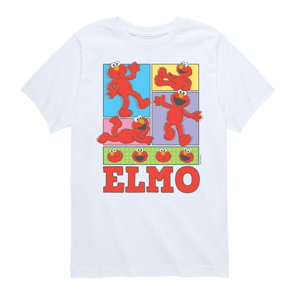 Sesame Street - Elmo Grid - Toddler and Youth Short Sleeve Graphic T-Shirt