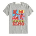 thumbnail image 1 of Sesame Street - Elmo Grid - Toddler and Youth Short Sleeve Graphic T-Shirt, 1 of 5