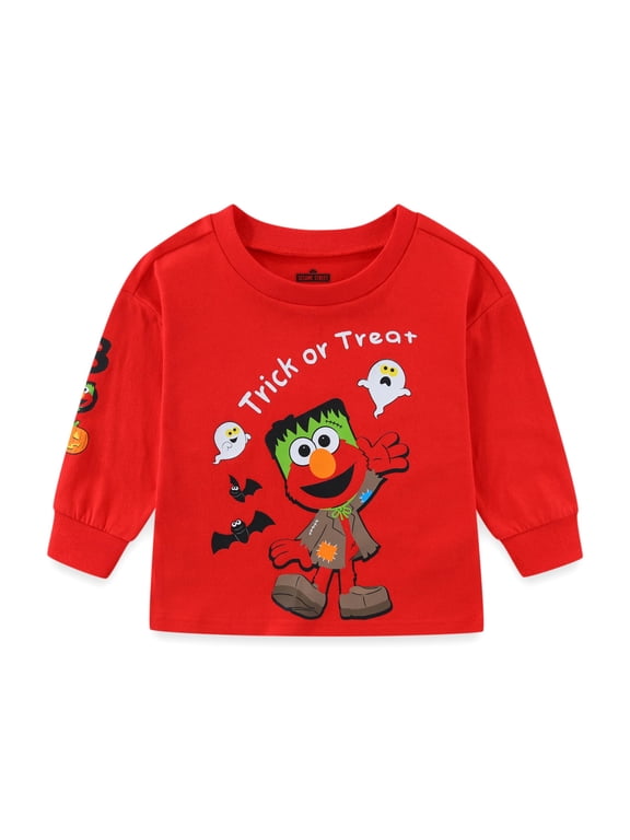Elmo Halloween Crewneck Pullover Sweatshirt (Boys), Sizes 18M-2T