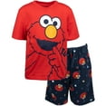 thumbnail image 1 of Sesame Street Elmo Infant Baby Boys T-Shirt and French Terry Shorts Outfit Set Infant to Toddler, 1 of 5