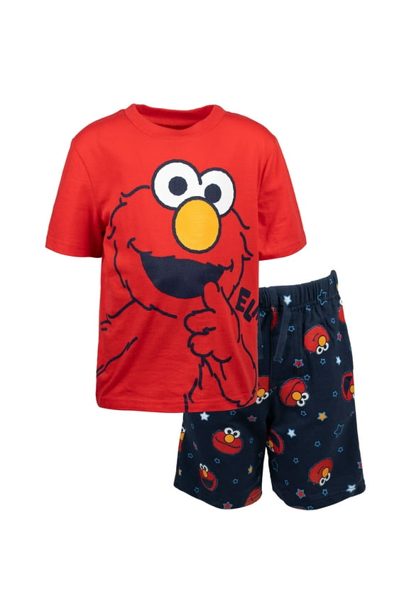 Elmo Infant Baby Boys T-Shirt and French Terry Shorts Outfit Set Infant to Toddler