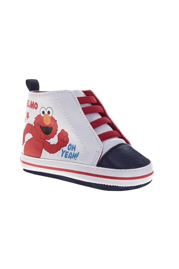 Elmo Sneakers. (Infant Toddler), White Red, Size: 2