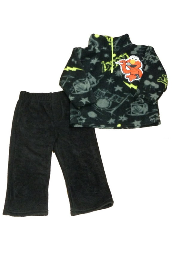 Elmo Infant & Toddler Boys Black Fleece Jacket & Sweatpants 12m