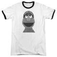 thumbnail image 1 of Sesame Street Elmo Lee Adult Ringer T-Shirt White Black, 1 of 1
