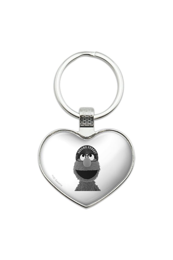 Sesame Street Elmo Lee Keychain Heart Love Metal Key Chain Ring