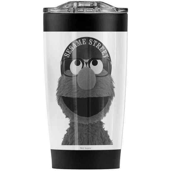 Sesame Street/Elmo Lee Stainless Steel Tumbler 20 oz Coffee Travel Mug/Cup, Vacuum Insulated & Double Wall with Leakproof Sliding Lid | Great for Hot Drinks and Cold Beverages