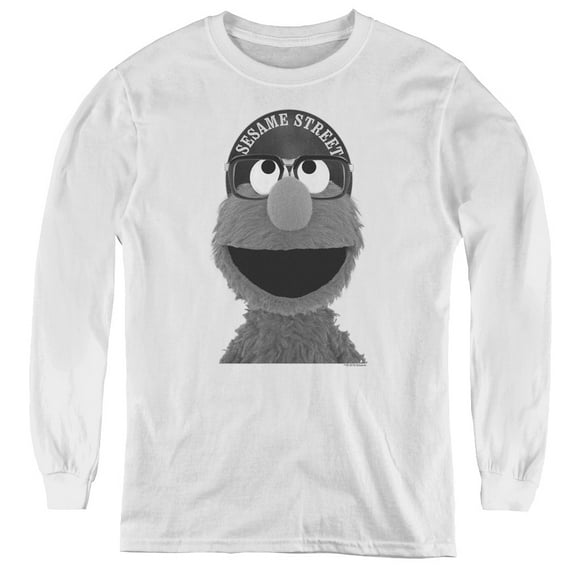 Sesame Street Elmo Lee Youth Long Sleeve Tee White