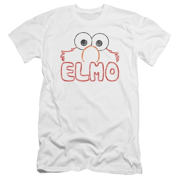 Sesame Street - Elmo Letters - Premium Slim Fit Short Sleeve Shirt - Medium