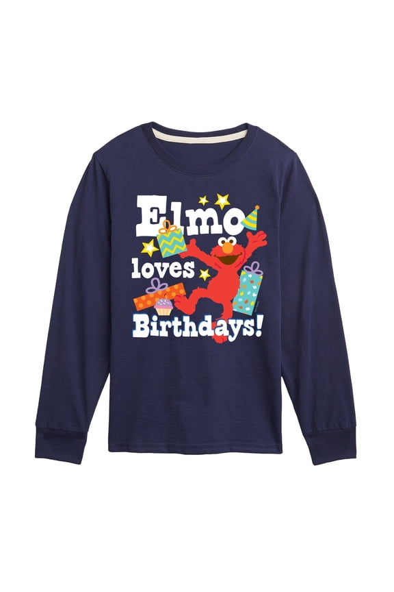 - Elmo Loves B Days - Toddler and Youth Long Sleeve T-Shirt