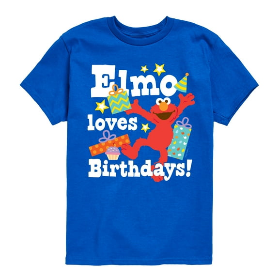 Sesame Street - Elmo Loves B Days - Toddler and Youth Short Sleeve Graphic T-Shirt