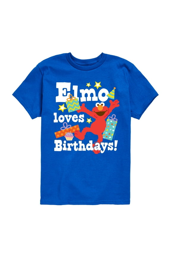 - Elmo Loves B Days - Toddler and Youth Short Sleeve Graphic T-Shirt