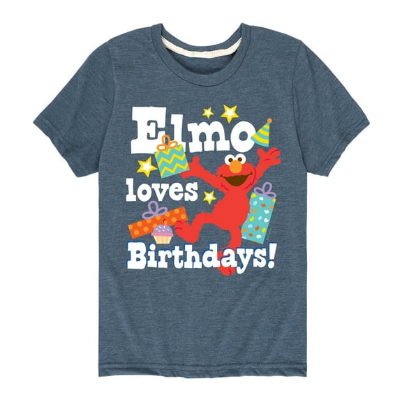 Sesame Street - Elmo Loves B Days - Toddler and Youth Short Sleeve Graphic T-Shirt