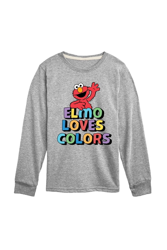 - Elmo Loves Colors - Toddler and Youth Long Sleeve T-Shirt