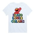thumbnail image 1 of Sesame Street - Elmo Loves Colors - Toddler and Youth Short Sleeve Graphic T-Shirt, 1 of 5