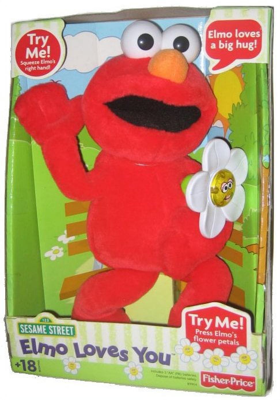 Sesame Street Elmo Loves You Fisher Price Mattel Talking Plush Doll 