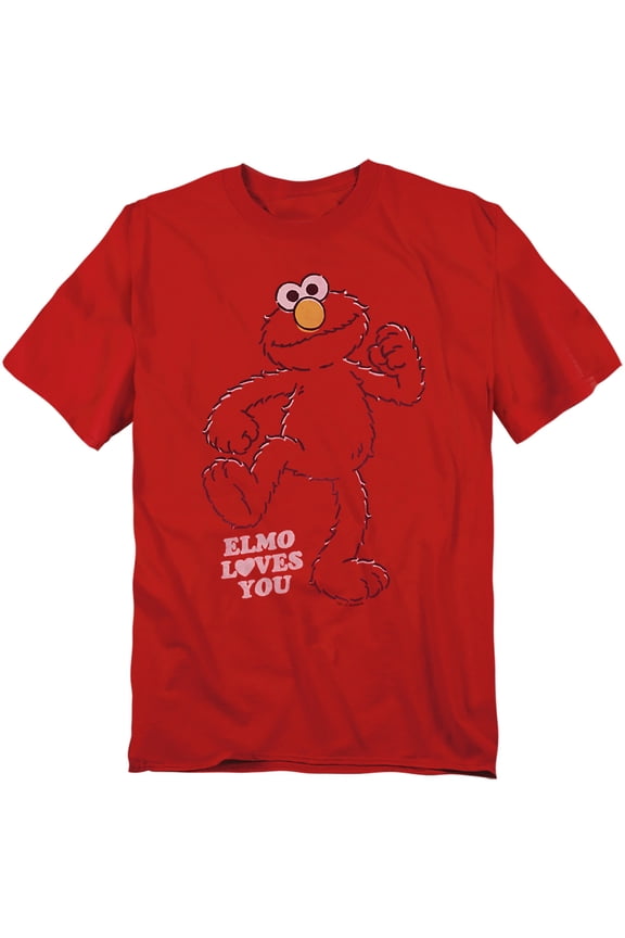 Sesame Street T-Shirt Elmo Loves You Unisex Graphic Tee For Men & Women