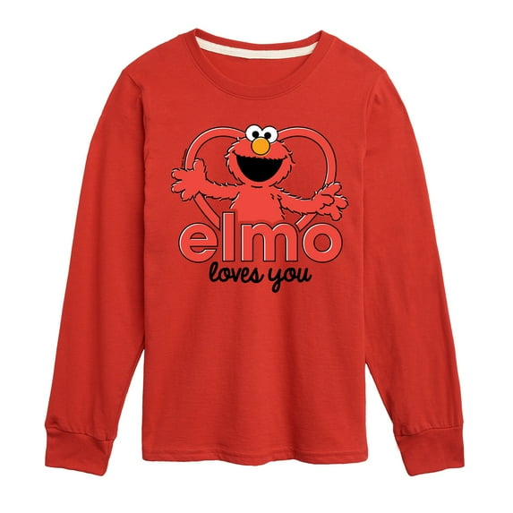 Sesame Street - Elmo Loves You - Toddler and Youth Long Sleeve T-Shirt