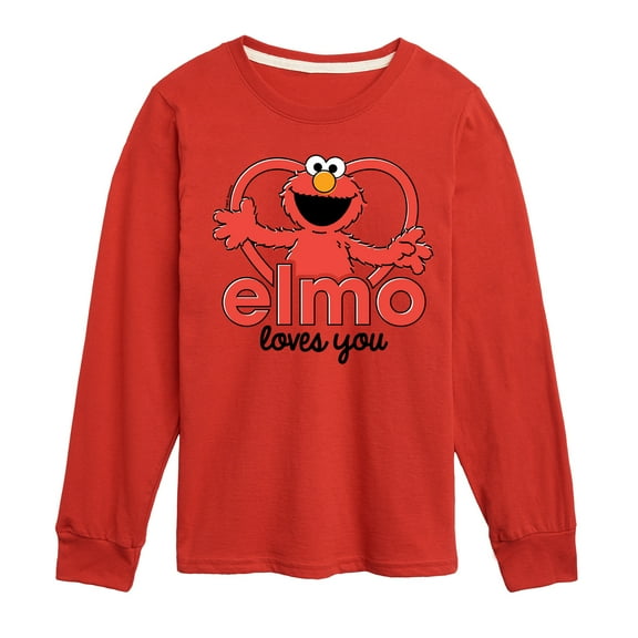 Sesame Street - Elmo Loves You - Toddler and Youth Long Sleeve T-Shirt