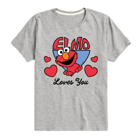 Sesame Street - Elmo Loves You - Toddler and Youth Short Sleeve Graphic T-Shirt