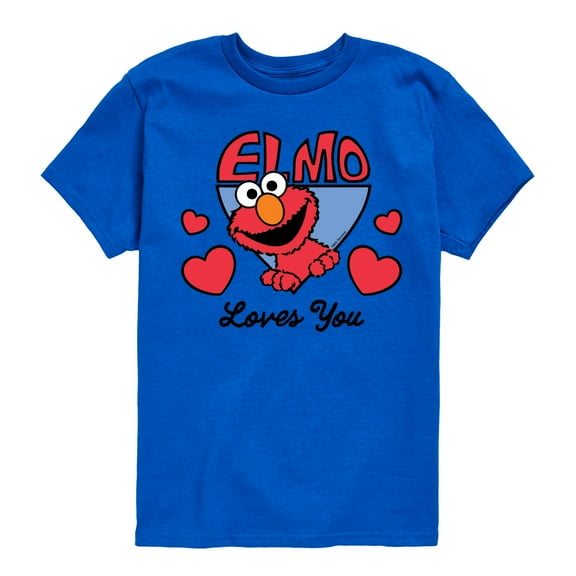 Sesame Street - Elmo Loves You - Toddler and Youth Short Sleeve Graphic T-Shirt