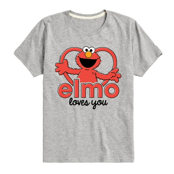 Sesame Street - Elmo Loves You - Toddler and Youth Short Sleeve Graphic T-Shirt