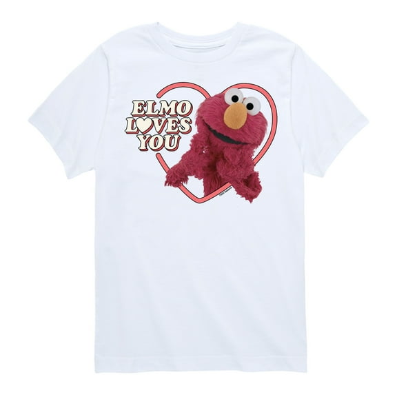 Sesame Street - Elmo Loves You - Toddler and Youth Short Sleeve Graphic T-Shirt