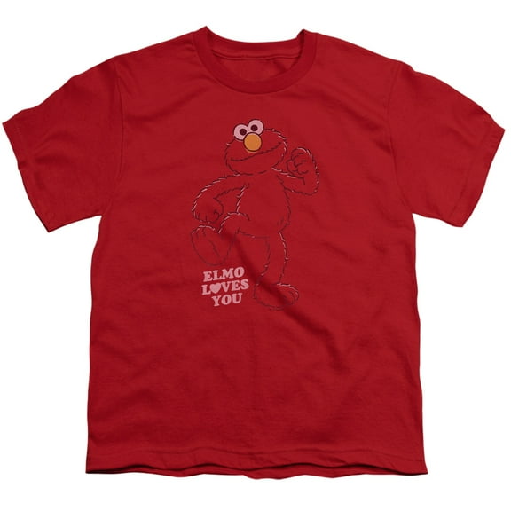 Sesame Street - Elmo Loves You - Youth Short Sleeve Shirt - Small