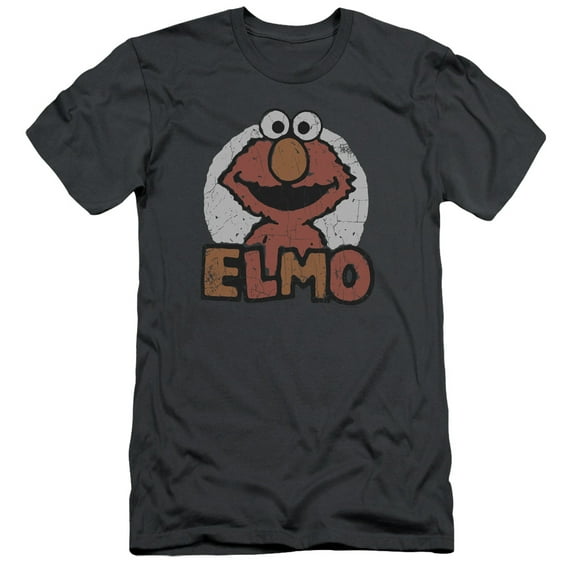 Sesame Street Elmo Name S/S Adult 30/1 T-Shirt Charcoal