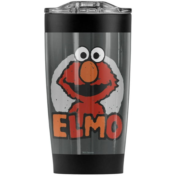 Sesame Street/Elmo Name Stainless Steel Tumbler 20 oz Coffee Travel Mug/Cup, Vacuum Insulated & Double Wall with Leakproof Sliding Lid | Great for Hot Drinks and Cold Beverages