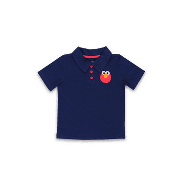 Sesame Street Elmo Patch Baby Toddler Short Sleeve T-Shirt Polo Tee SEB056SS