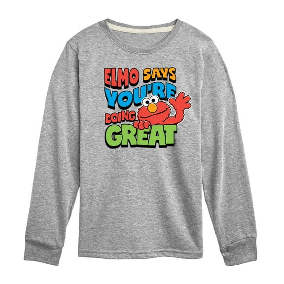 Sesame Street - Elmo Says Youre Doing Great - Toddler and Youth Long Sleeve T-Shirt