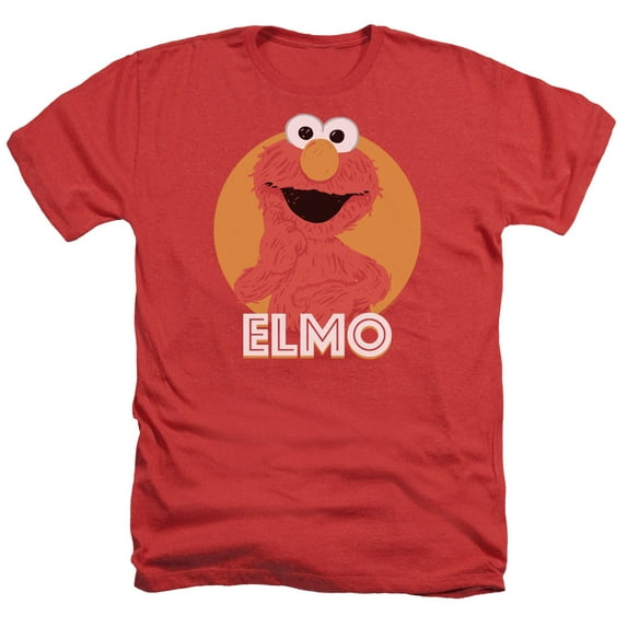 Sesame Street - Elmo Scribble - Heather Short Sleeve Shirt - Small