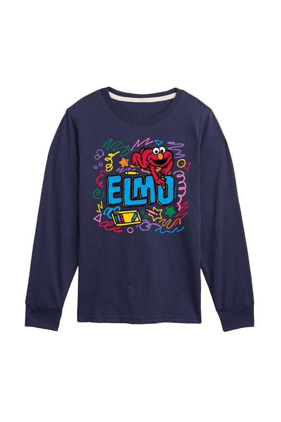 - Elmo Scribble - Toddler and Youth Long Sleeve T-Shirt