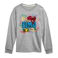 thumbnail image 1 of Sesame Street - Elmo Scribble - Toddler and Youth Long Sleeve T-Shirt, 1 of 4