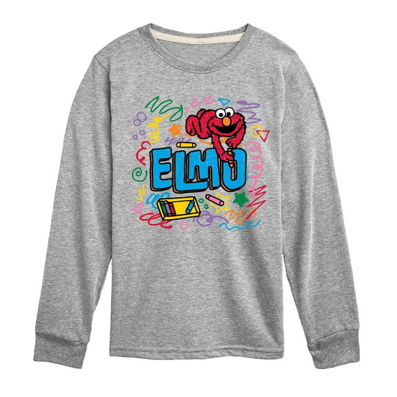 Sesame Street - Elmo Scribble - Toddler and Youth Long Sleeve T-Shirt