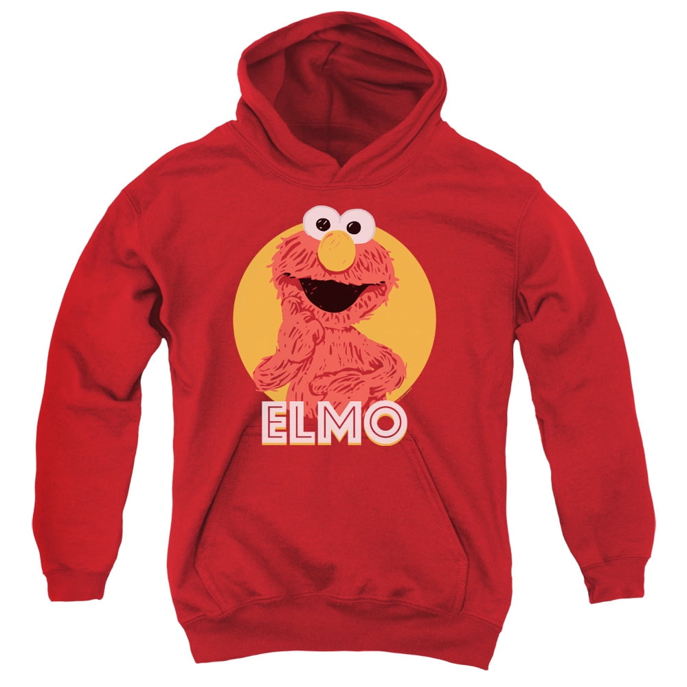 Sesame Street - Elmo Scribble - Youth Hooded Sweatshirt - Medium ...
