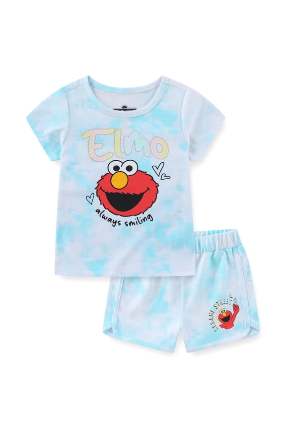 Elmo Short Sleeve T-Shirt and Shorts Set (Girls), 2 Piece Set, Sizes 2T-4T