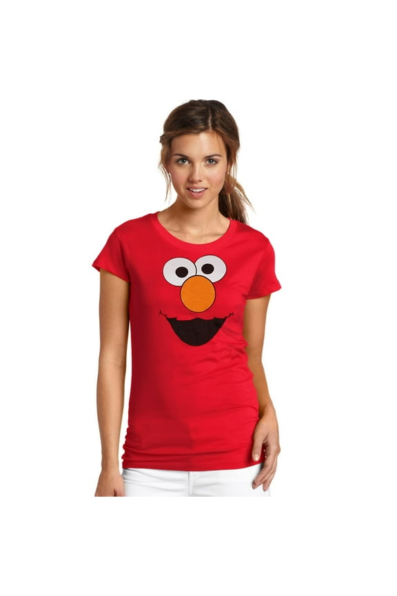 Elmo Silly Face Junior Ladies T-Shirt