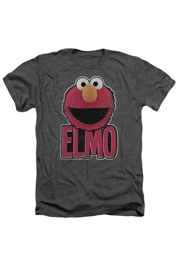 Sesame Street - Elmo Smile - Heather Short Sleeve Shirt - Large