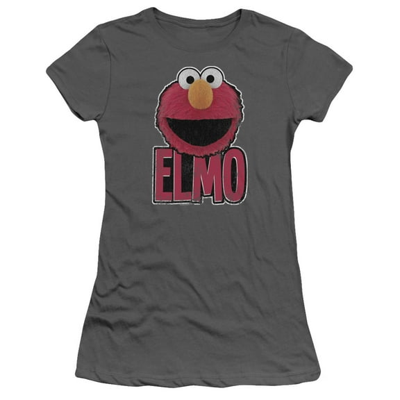 Sesame Street Elmoile S/S Junior Women's T-Shirt Sheer Charcoal