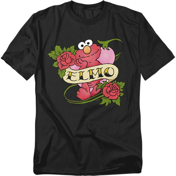Sesame Street T-Shirt Elmo Tattoo Unisex Graphic Tee For Men & Women