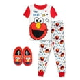 thumbnail image 1 of Sesame Street Elmo Toddler, 2 Piece Pajama Set, with Matching Toddler Elmo Slippers, 100% Cotton, Red, Size 3T, 1 of 3
