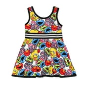 Sesame Street Elmo Toddler Girls Fit and Flare Ultra Soft Dress DSGD700