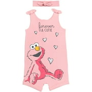 Sesame Street Elmo Toddler Girls Romper and Headband Newborn to Toddler