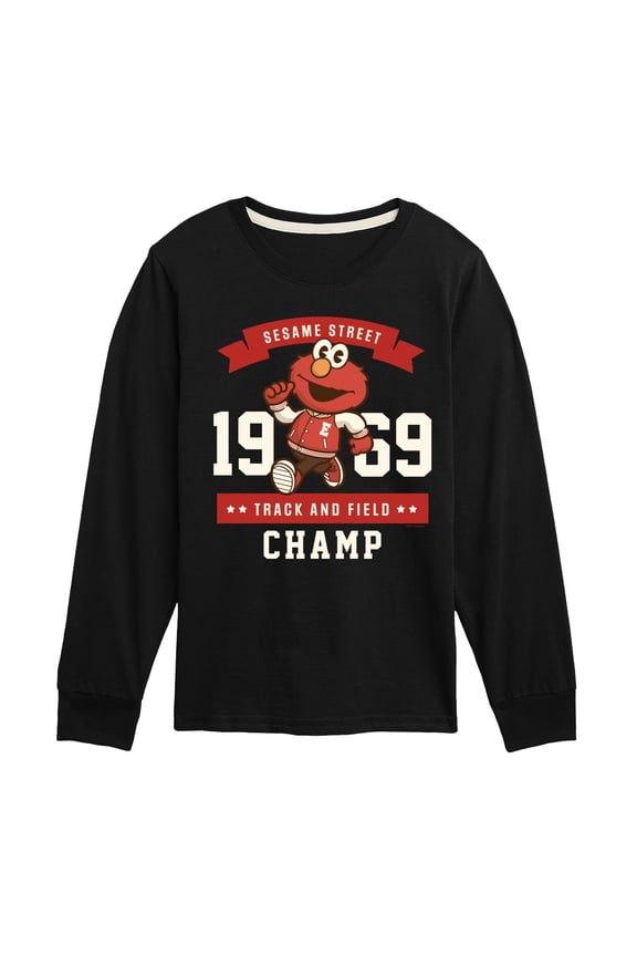 - Elmo Track and Field Champ - Toddler and Youth Long Sleeve T-Shirt